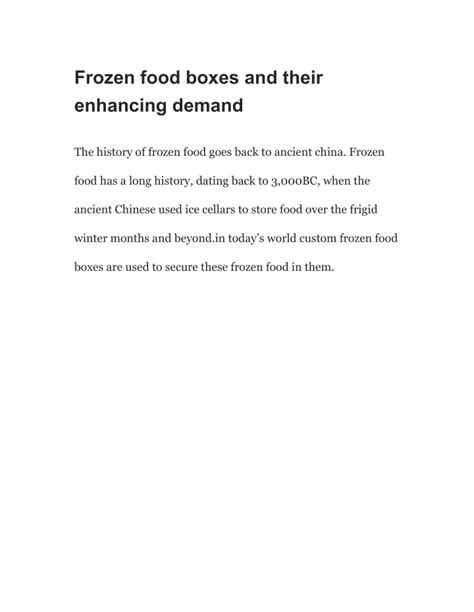 Ppt Frozen Food Boxes And Their Enhancing Demand Powerpoint Presentation Id 11565821