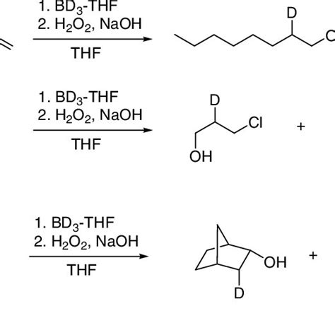 Regioselectivity Of Hydroboration Oxidation Of Representative Olefins