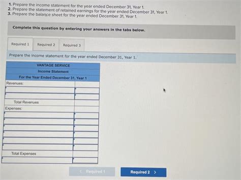 Solved Required 1 Prepare The Income Statement For The Chegg