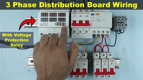 Phase Main Distribution Board Wiring With Voltage Protection Device