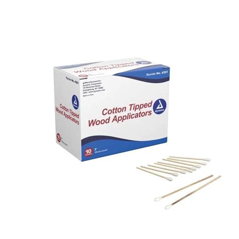 Cotton Tipped Applicators 3 Non Sterile Wood Applicator With