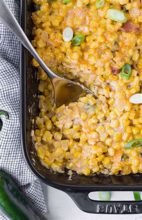 Cheesy Baked Corn With Bacon And Jalape O Rachel Cooks