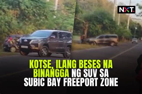 Kotse, ilang beses na binangga ng SUV sa Subic | ABS-CBN News