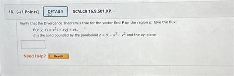 Solved Verify That The Divergence Theorem Is True For The Chegg