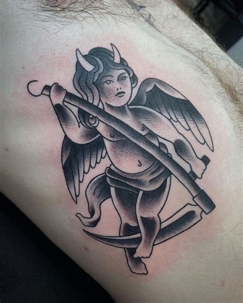 My Angel/Cherub : r/traditionaltattoos