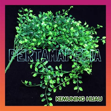 Jual Bunga Plastik Daun Rambat Plastik Rumput Plastik Kemuning Hijau