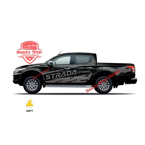 Sticker Stiker Strada Triton Offroad Lumpur Mitsubishi Triton X