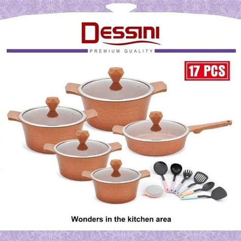 17pcs Dessini Cookware Set Shopee Malaysia