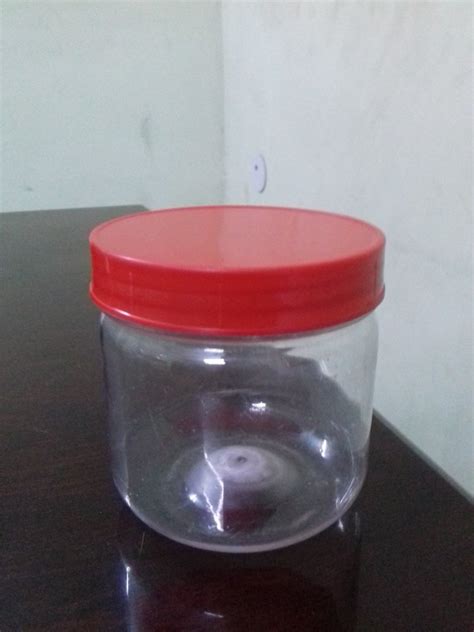 Transparent Round Pet Jar For Peanut Butter Capacity Gm Size