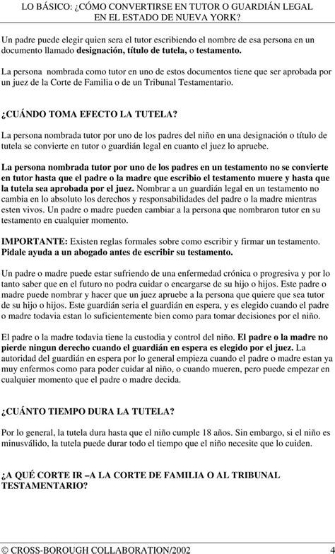 Lo BÁsico Como Convertirse En Tutor O Guardián Legal En El Estado De