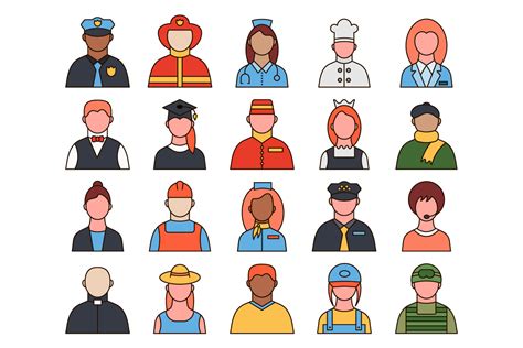 Professions Vector Free Icon Set