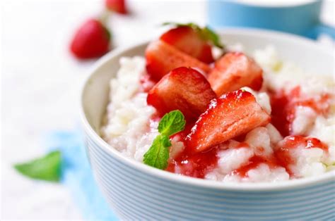 Arroz Con Leche Con Jalea De Fresa