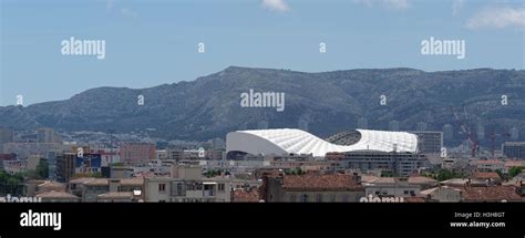 Olympique de Marseille stadium Stade Velodrome in Marseille, panorama ...