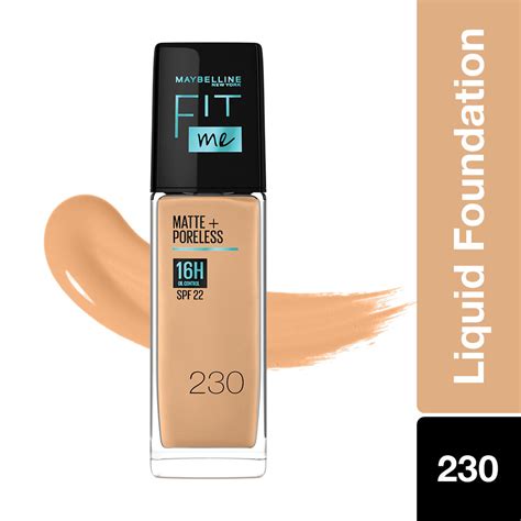 Maybelline New York Fit Me Matte Poreless Liquid Foundation 16H Oil