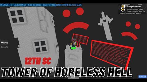 Tower Of Hopeless Hell Tohh Jtoh Th Sc Completion Youtube