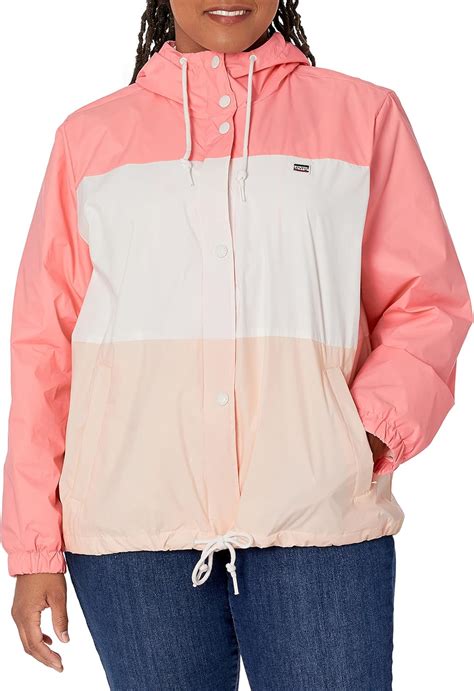 Amazon Levi S Women S Retro Hooded Rain Windbreaker Jacket