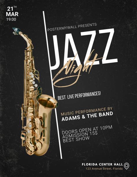 Jazz Night Flyer Template Postermywall