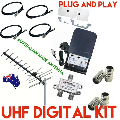 DIGITAL TV Antenna Kit 2 WAY WITH BOOSTER The Antenna Company