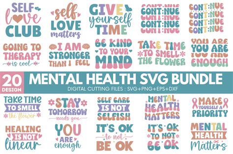 Mental Health Svg Bundle Mental Health Graphic By Craftsvg · Creative