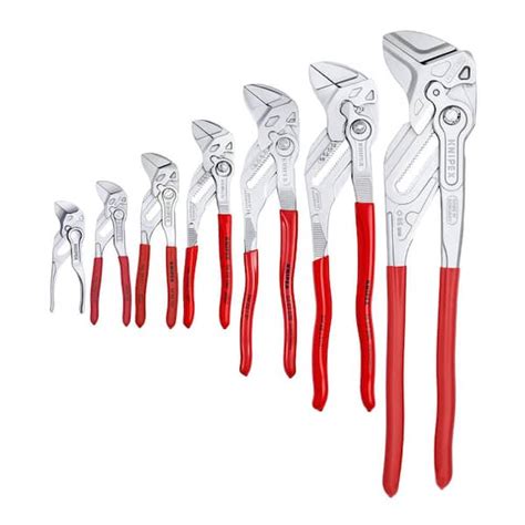 Knipex 7 Piece Pliers Wrench Pliers Set 9k 00 80 167 Us The Home Depot