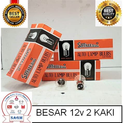 Jual BOLA LAMPU BOHLAM SEN SEIN STOP REM 12V KAKI 2 BESAR Shopee