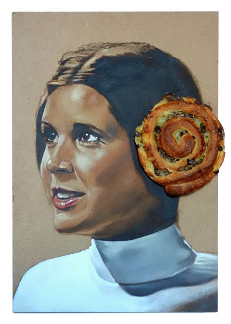 Princesse Leia Patisserie And Oil Paint 30x40 Cm Painting Portrait