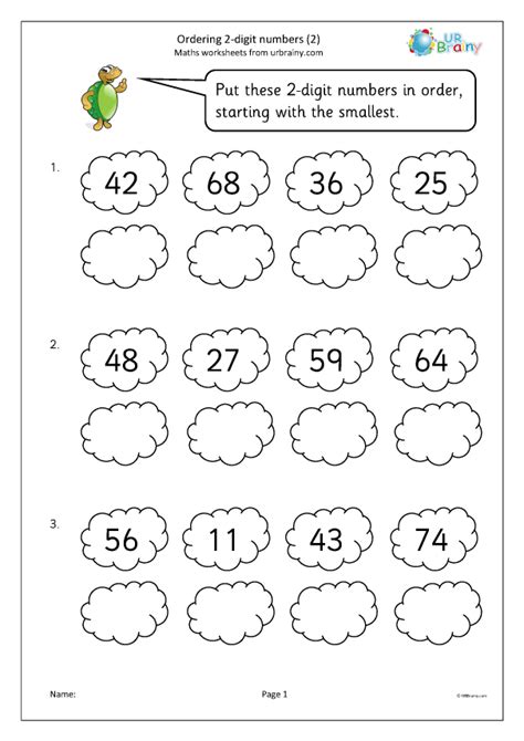 Ordering 2 Digit Numbers 2 Ordering Numbers By