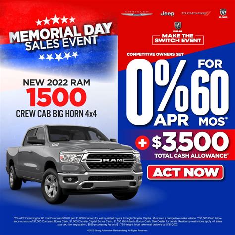 Memorial Day Sales Event Big Savings Safford Cjdr Of Warrenton