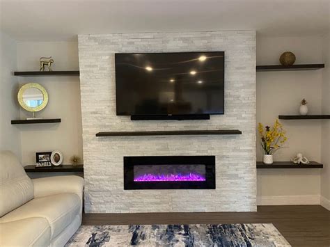 Build in chimney with shelves | Living room decor fireplace, Feature ...