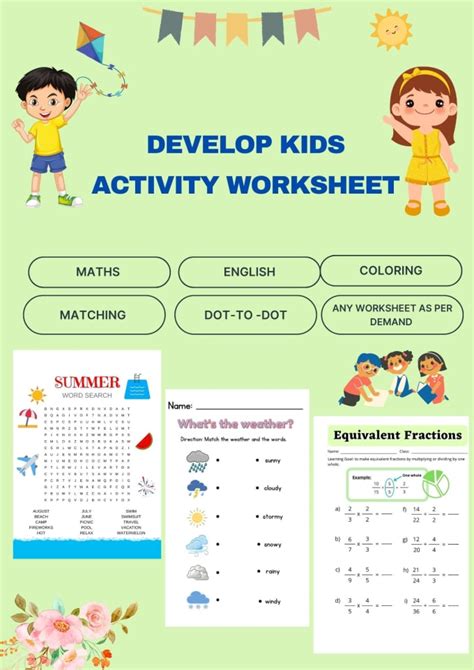 Design Any Type Of Kids Educational And Activity Worksheets By Rahizal