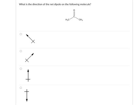 Solved What Is The Direction Of The Net Dipole On The Chegg