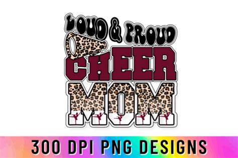 Loud And Proud Cheer Mom Png Design Graphic By Craftsvg · Creative Fabrica