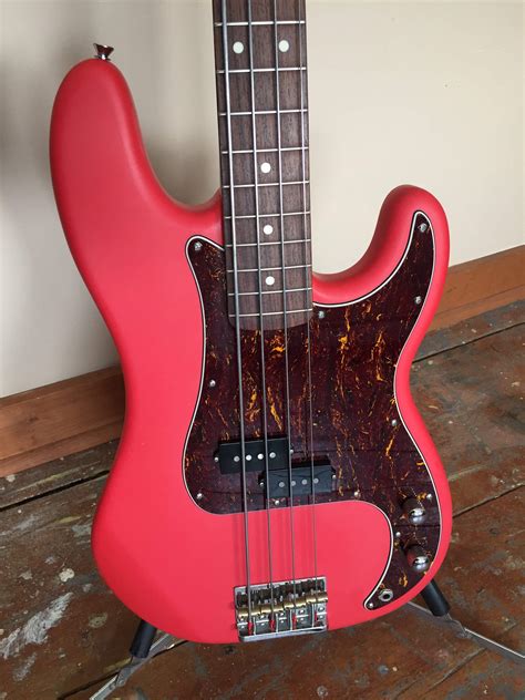 Vintage 1983 Fender Squier Precision Bass Red JV Japan Guitar Atelier