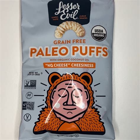 Lesser Evil Snacks Grain Free Paleo Puffs Review Abillion