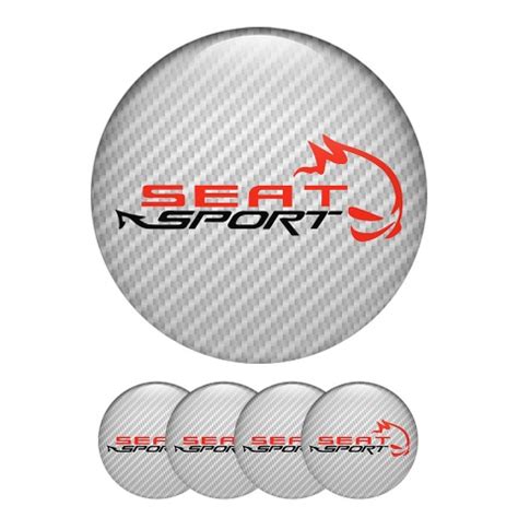 Seat Domed Stickers Wheel Center Cap Badge Fun Logo Carbon Wheel