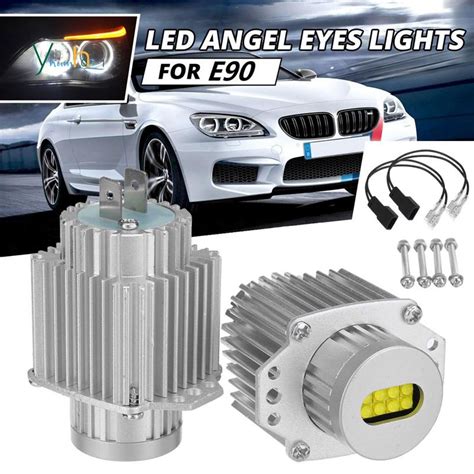 Pcs Angel Eyes Canbus W Led Headlight Marker Light Bulbs Error Free