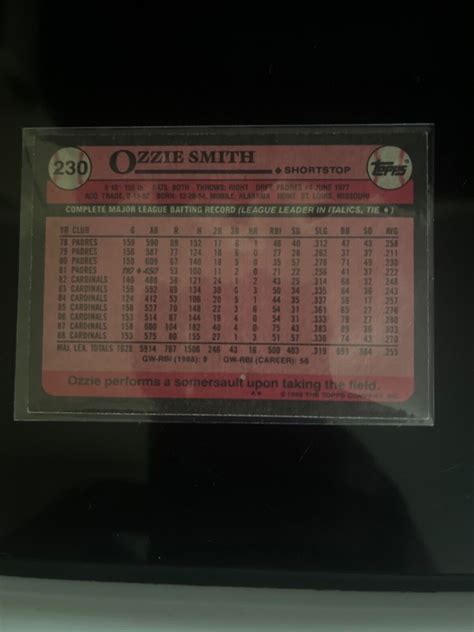 Topps Ozzie Smith St Louis Cardinals Free Shipping Ebay