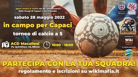 In Campo Per Capaci Sport Contro Le Mafie Wikimafia