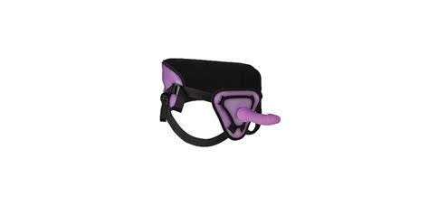 Ouch Deluxe Silicone Strap On 8 Inch Purple Dildo Strap On W