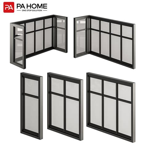 Pa Modern Design Balcony Window Double Glazed Aluminum Glass Sliding