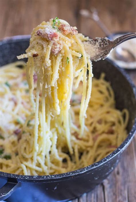 Classic Carbonara Pancetta And Egg Pasta