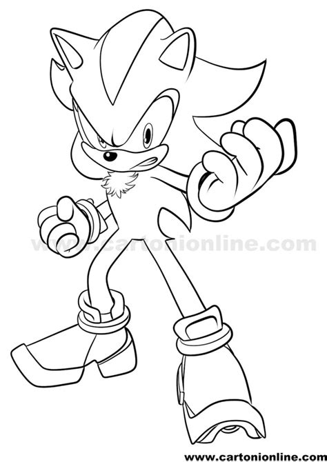 Dibujos Para Colorear De Shadow The Hedgehog El Personaje De Sonic