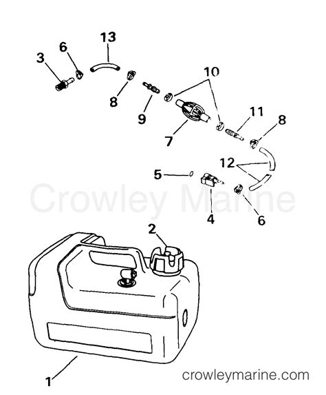 FUEL TANK 1999 Johnson Outboards 15 J15REEA Crowley Marine