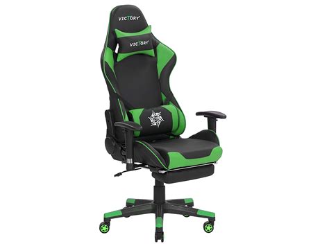 Gaming Chair Black With Green Victory Uk