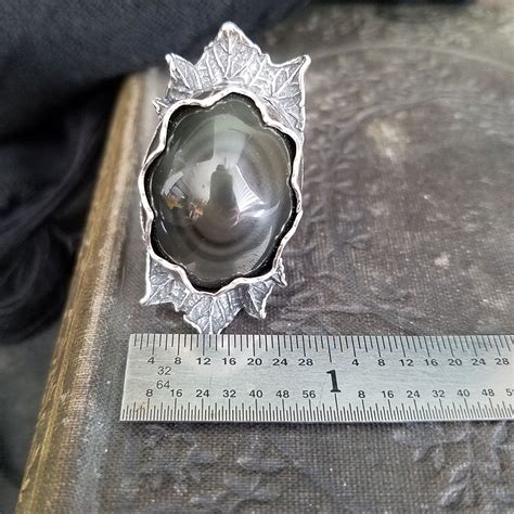 Banded Obsidian Portal Ring