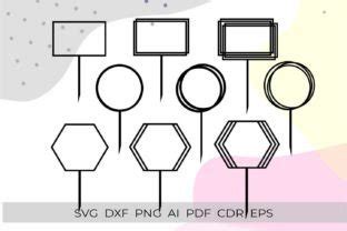 Cake Topper Frames Bundle Svg Graphic By Dianalovesdesign Creative