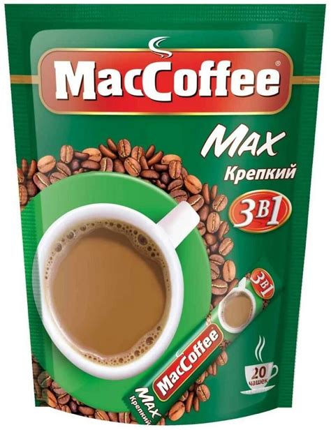 Напиток кофейный растворимый 3в1 MacCoffee Max Крепкий 20x16г - купить ...