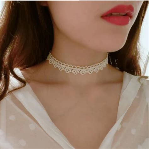 Fashion High Quality Sexy White Lace Choker Necklace For Women Elegant