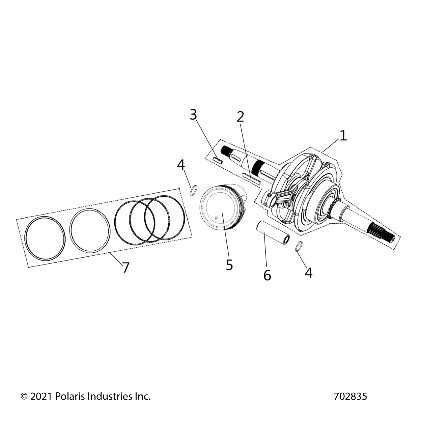 MOTEUR VILBREQUIN BIELLES ET PISTONS POUR RZR 200 2022 Esprit POLARIS