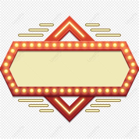 title frame red sign light sign light stage png